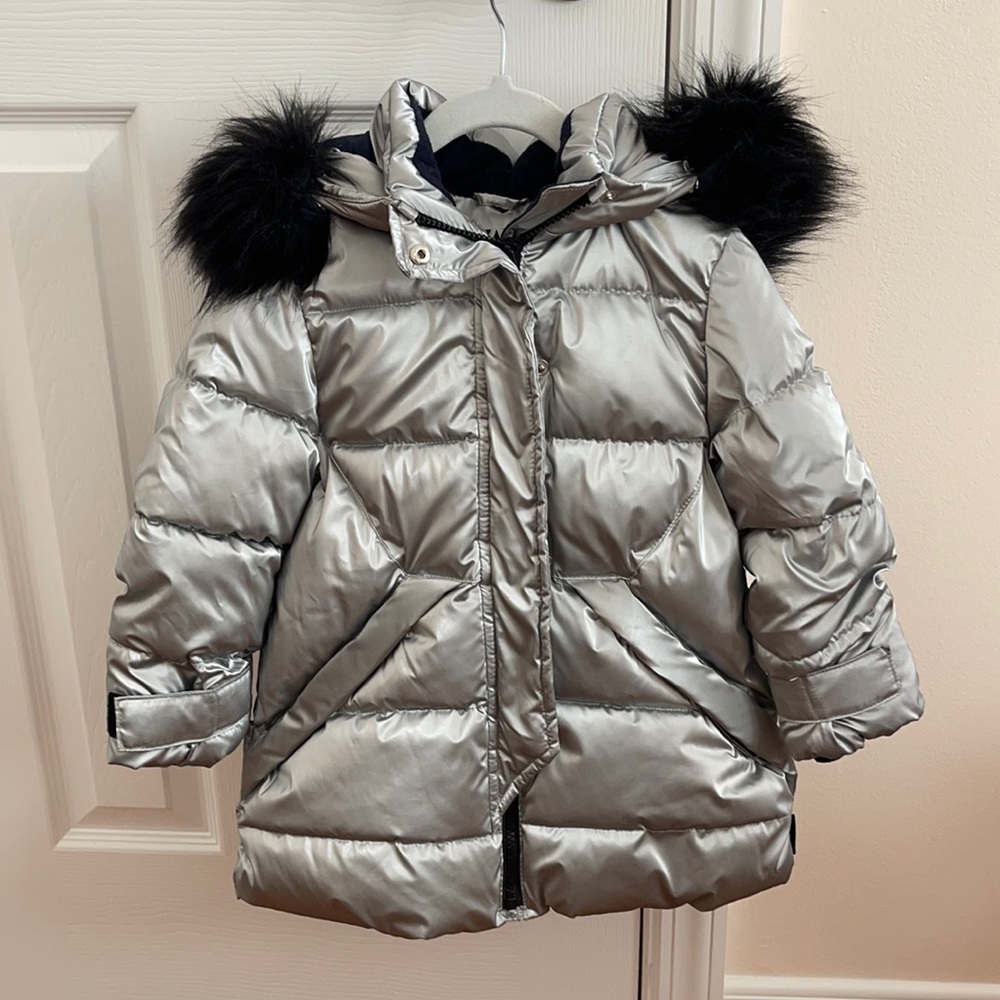 Zara Girls Silver Winter Jacket